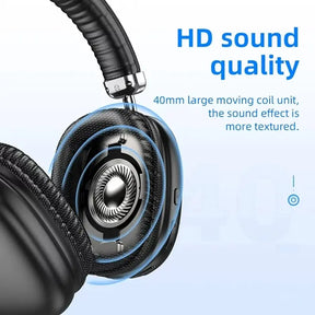 Over-Ear Headphones, Wireless Headphones Built-In Microphone, Telescopic Rotating, Support Auxtf Mode Earbud , Wireless Gaming Headphones, Wireless Sports Headphones, Office, Travel for Ios/Android Earphones & Headphones Black Audio Electronic Headset